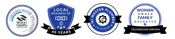 WQA Certified Water Specialist, Local Business of 40 Years, NJ Master Plumber Lic. #13018, Woman-Owned Family-Operated & Technician-Driven